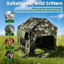 Cat Houses for Outdoor Cats,Outdoor Cat Feeding Station Warm Dining Room for Food & Water Fit for Stray & Feral Cats,Insulated Outdoors Pet House Weatherproof Feral Shelter for Winter (Green)