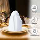 White Cloth Napkins 100% Cotton 10x10 inches Set of 30 Reusable Soft Washable Dinner Napkins for Weddings Parties Everyday Use Premium Linen Table Napkins