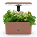 AeroGarden Harvest Lite in Mocha, Soil-Free Indoor Hydroponic Garden with LED Grow Light for Year-Round Gardening of up to 6 Herbs and Vegetables