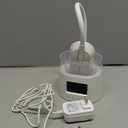 WILIT LED Desk Lamps for Home Office with Pen Holder, Table Lamp for Bedroom with USB Charging Port & Clock, RGB Night Light, Study Lamp for Kids Student, Desk Lamp for College Dorm Room Essentials (White)