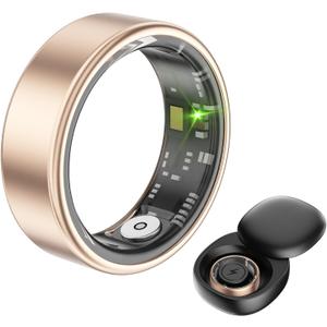 Smart Ring Fitness Tracker, Sleep Tracker, Heart Rate Monitor, Health Ring for Women Men, Remote Control Camera, Scrolling Through Videos, 7-Day Battery Life, No App Subscription (Gold, 10) Smart Ring Fitness Tracker, Sleep Tracker, Heart Rate Monitor, Health Ring for Women Men, Remote Control Camera, Scrolling Through Videos, 7-Day Battery Life, No App Subscription (Gold, 10)
