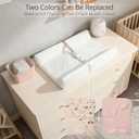 JVEOO Muslin Baby Changing Pad, 2 Pack Muslin Soft Cotton Covers & Waterproof Lining Foam Diaper Changing Table Pad 32" x 16.6" Mat for Dressers