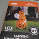 Joiedomi 6 FT Tall Halloween Inflatable Outdoor Decorations, Pumpkin Inflatable Halloween Decor Outdoor, Blow Ups Ghost and Pumpkins with Witch Hat for Cute Decorations Outdoor