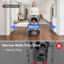 Betertek 45-80" Extra Wide Baby Gate for Large Openings-No Bottom Bar&Extra Wide Walk Thru Door, Chew&Impact Resistant Metal Heavy Duty Dog Gate, Hardware Mount Safety Indoor Extra Long Pet Gate