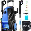 5000PSI Electric Pressure Washer with 33FT Hose 4.0GPM Power Washers Electric Powered Professional High Pressure Cleaner Machine, Foam Cannon, 4 Tips, powerwashers for Home Cars, Blue