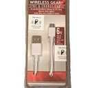 Wireless Gear Sync & Charge Cable 6 ft. White, Pack Of 2