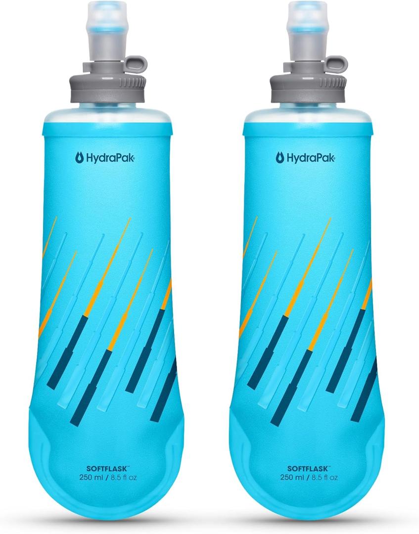 HydraPak SoftFlask - Collapsible Nutrition Flask (150ml or 250ml) - BPA Free, Easy Open Cap, Foldable, Lightweight (Malibu)