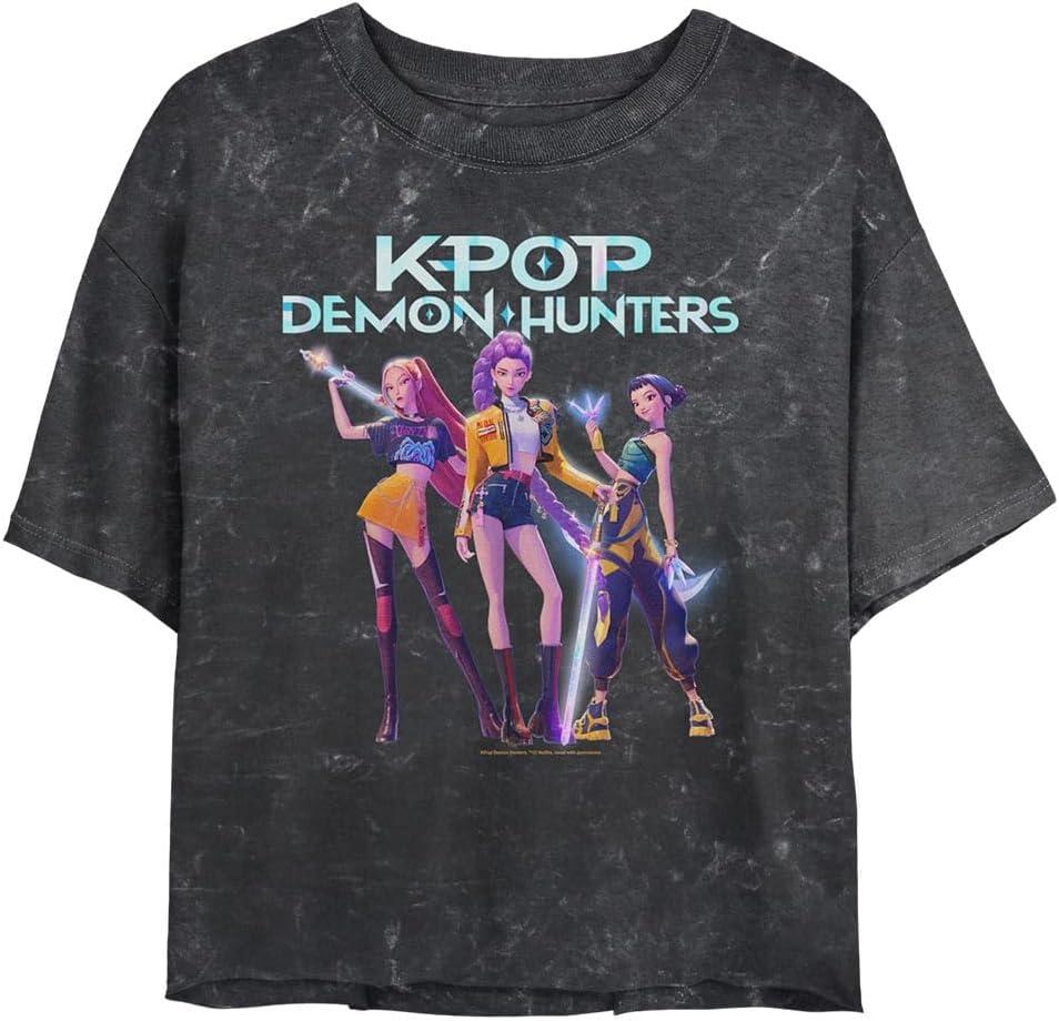Kpop Demon Hunters Womens Hero Group (Medium, Black)