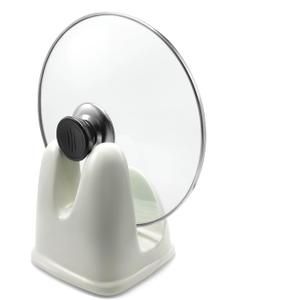 Pot Lid Holder, Large Size Stable Ceramic Pan Lid Holder for Kitchen Countertop and Stove Top, Stability & Heat Resistant (White)