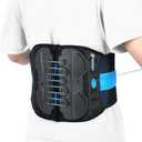 T TIMTAKBO Lower Back Brace for Men Women, Adjustable Lumbar Brace with Dual Pulley System for Herniated Disc, Sciatica, Scoliosis, Decompression Back Support (Black-SM)