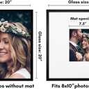 Americanflat 20x20 Wedding Signature Frame with Polished Plexiglass - Use as 8x10 Frame with Mat or Display 20x20 Photos Without Mat - Streamline Collection - Autograph Frames for Wall - Black