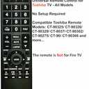 Universal Remote Control for Toshiba TV, Replacement for All Toshiba LCD LED HDTV 3D 4K UHD Smart TVs (Not for Fire TV)