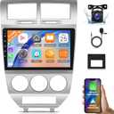 [2+64G] Car Stereo for Dodge Caliber 2007 2008 2009 2010 - Wireless CarPlay and Android Auto - 10.1 inch Touchscreen Android Caliber Radio - WiFi, GPS, Mirror Link, SWC + AHD Backup Camera + Canbus