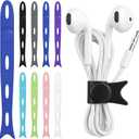 2 x 24-Pack Reusable Silicone Cable Ties  Fish Shape, 8 Bright Colors, 4.7 Adjustable Cord Organizers for Home, Office, Travel, Tech & Electronics Cable Management