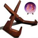 LUBKIVZA Adjustable Wooden Plate Stands for Display Easels - 6.8 Inch Plate Holders for Displaying & Picture Frame Stand for Books, Photos, Plaque, Decorative Plates (1 Pack, Brown)