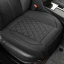 1 Pack Leather Front Car Seat Covers,Bottom Seat Covers for Cars,Driver Car Seat Cover,Luxury Seat Protectors,Waterproof,Anti-Slip,Full Wrap,for Most Vehicles,Sedan,Truck,SUV(Black)