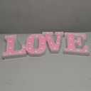 Valentines Day Decorations -4 LED Marquee Light Up Letters "LOVE" for Home Valentines Shelf Mantel Fireplace Tabletop Wedding Party Decorations