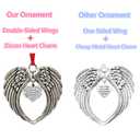 JUPPE Sympathy Gifts, Memorial Gifts for Loss of Loved One, Bereavement Thoughtful Gifts Angel Wings Christmas Tree Ornament, Half of My Heart is in Heaven Ornament Decor