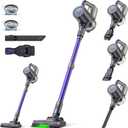 Suirviz Cordless Vacuum Cleaner, 40KPA/500W/35Mins, Powerful Suction with Green LED Dust Detection, Stick Vacuum Self-Standing, Lightweight Handheld Vacuum for Pet Hair, Carpet & Hard Floor