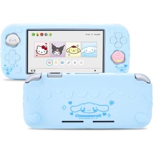 Kuitmor Switch Lite Protective Case,Soft Silicone Protective Shell,Anti-Scratch Protective Cover Case for Switch Lite with 2 Thumb Grip CapsBlue Cinnamoroll