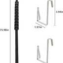 Hat Organizer Over The Door with 2-Way Hanging, 10-Cap Rack with Display Hooks & Hanger Clips, Space Saving Hat Storage for Closet, Bedroom, Garage, Office, Laundry Room