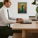 2 x Colorful Wall Art Prints Girl In The Flower Field Poster Canvas Art Wall Decor Picture For Bedroom Office Bathroom Wall Decor Aesthetic Home Artwork 8"  10" With Framed