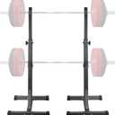 Adjustable Squat Rack Standard 550LBS Capacity 40-66 Inch Solid Steel Squat Stands Barbell Free-press Bench Home Gym Portable Dumbbell Racks Stands (Squat Rack)
