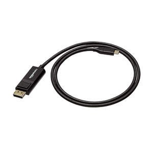 Amazon Basics Bi-Directional USB-C to DisplayPort Cable, 3 ft, Black