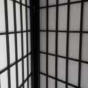 Red Lantern 5 ft. Tall Window Pane Shoji Screen - Black - 6 Panels