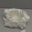 1 Pack Wedding Flower Girl Basket with 200Pcs Silk Petals, Pearl Handle and Ribbon Bow Wedding basket - Artificial Flowers for Romantic Night Bridal Party Home Decorations(Flower)