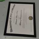 upsimples Certificate Frame with Clear Plexiglass, 8.5 by 11 Picture Diploma Document Degree Frames for Wall and Tabletop, Black, 1 Pack