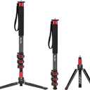 Avella C324D Carbon Fiber 67 Inch Camera Monopod Professional Telescopic Video Monopods Base Tripod for Canon Nikon Sony Olympus Panasonic DSLR Camera