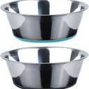PEGGY11 Deep Stainless Steel Anti-Slip Dog Bowls - 2-Pack, 6 Cups