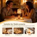 Candle Warmer Lamp with Timer Dimmable, Adjustable Wavy Amber Lamp Candle Warmer for Scented Candles, Housewarming Gift for Spring Home Decor, Women Mom Birthday Gifts with Charming Box & 2 Bulbs