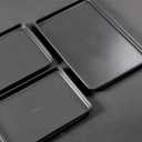 BINO Bakeware Nonstick Cookie Sheet Baking Tray Set, 3-Piece - Gunmetal | Non Stick Baking Pans Set | Carbon Steel Tray Bakeware Sets | Oven Safe | Cookie Sheet Pans | Food-Safe