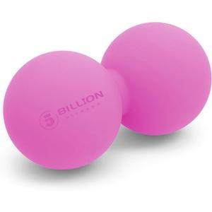 5BILLION Peanut Massage Ball - Double Lacrosse Massage Ball & Mobility Ball for Physical Therapy, Deep Tissue Massage Tool for Myofascial Release, Muscle Relaxer, Pink