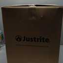 Justrite 10 Gallon Galvanized Steel Oily Waste Can, 18" x 14" Metal Oil Rag Safety Can With Foot Operated Self-Closing Lid for Oil Rag Disposal, Made in the USA, Red, 09300