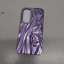 Caseative for Samsung Galaxy S25 Plus Case,Pleated Water Ripple Chrome Wave Pattern Soft Compatible with Samsung Case (Purple,Samsung Galaxy S25 Plus)