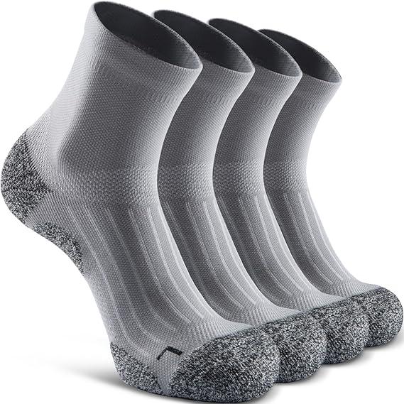 Quarter Compression Socks for Men Women, Cushioned Running Hiking Socks, Size: Medium