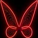 quescu Light up Fairy Wings for Adults,Electroluminescent Wire LED Butterfly Wings for Girls Women,Halloween Costume Dress Up (Red)
