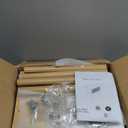 Night Stand, Oak Nightstand with Fluted Door, Small Modern Mid-Century Bedside Table for Bedroom, End Table for Living Room