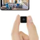 Mini Indoor Wireless WiFi Camera Spy Small Home Security Hidden Cameras Body Small Outdoor Camara Micro Nanny Cam Pet Dog Babysitter House Security Cams Room Cams No Need Wifi Cam Compatible Android (BLACK01)