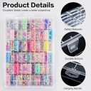 DILIBRA Large Bead Organizer Box, 66 Pcs Small Clear Storage Containers with Labels, Mini Bead Organizers and Storage Craft Case with Handle for Jewelry Bracelet Screws Seeds Diamonds Arts Small Parts