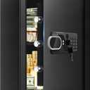 3.4 Cub Large Home Safe Fireproof Waterproof, Digital Security Fireproof Safe Box with Programmable Keypad, Spare Keys and Alarm System, Document Safes for Home Money Valuables