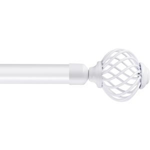 Niviy Curtain Rods for Windows 32 to 91 Inch, White Curtain Rod Set With 3 Brackets, Drapery Rods for Farmhouse, Bedroom, Kitchen, Living Room, Adjustable Easy Install