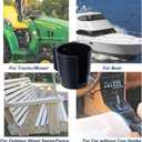 2 x Universal Large Cup Holder Wall Mount, Heavy Duty Plastic Drink Holder for Boat Car Truck RV Bus Tractor Wall Wood, Vertical or Horizontal Mount, Fit Most Cups, Bottles, Cans, Tumblers Black Pack of 2