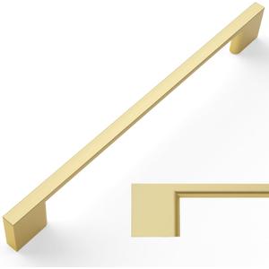 Amerdeco 10 Pack Brushed Gold Cabinet Pulls 7.5 Inch(192MM) Hole Centers Kitchen Cabinet Handles Cabinet Hardware Kitchen Handles for Cabinets Cupboard Handles Drawer Pulls ZH0060