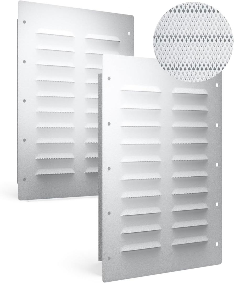 2 Pack Shipping Container Vent, Heavy Duty Air Vent for Container with Metal Mesh, 11.26"x14" Container Vents for Container HousesStorage Units, Living Containers,Conex Boxes