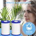 0.5 Micron Carbon Block Drinking Water Filter Replacement Cartridge Compatible with Frescapure RP-3500 3500 WF0451 RC-30-FP Water Filter Systems, 1000 GPD Life Span, 2 Pack
