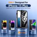 2 x Temdan Magnetic for iPhone 15 Plus Case Waterproof,Built-in Screen Protector [IP68 Underwater][15FT Military Dropproof][Dustproof][Compatible with MagSafe] 360 Full-Body Shockproof iPhone Case-Black